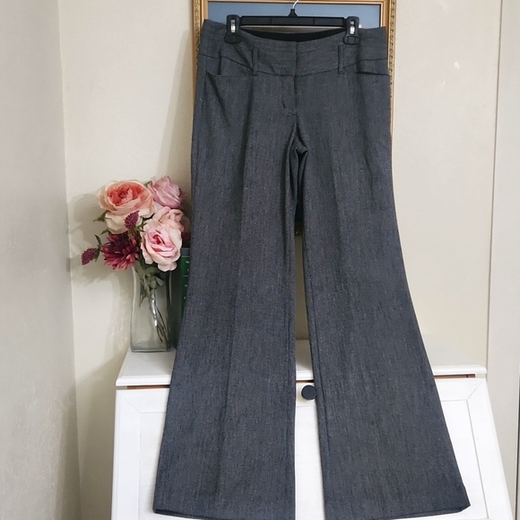 Express Editor Gray Trousers  Career Office Contemporary Minimalist 8 Dressy - Picture 2 of 11